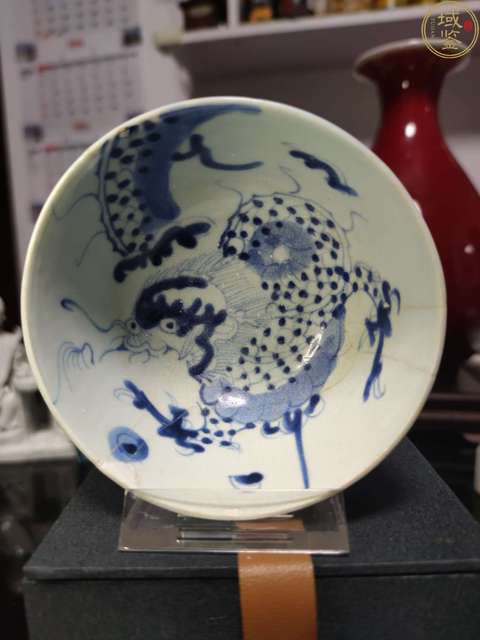 古玩銅器清中期過墻龍茶碗拍賣,當前價格388元