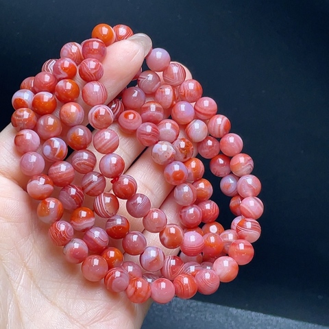 古玩玉器天然南紅瑪瑙珠串(收藏級精品)拍賣,當前價格580元