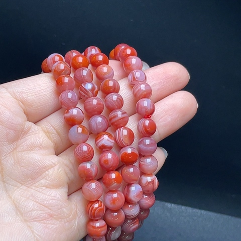 古玩玉器天然南紅瑪瑙珠串(收藏級精品)拍賣,當前價格580元