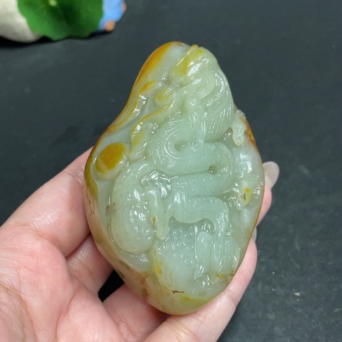 古玩玉器天然和田玉把件真品鑒賞圖