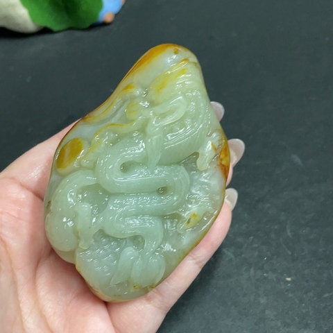 古玩玉器天然和田玉把件真品鑒賞圖