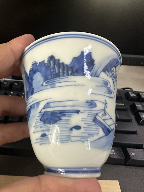 古玩陶瓷人物紋青花鈴鐺杯拍賣,當前價格19888元