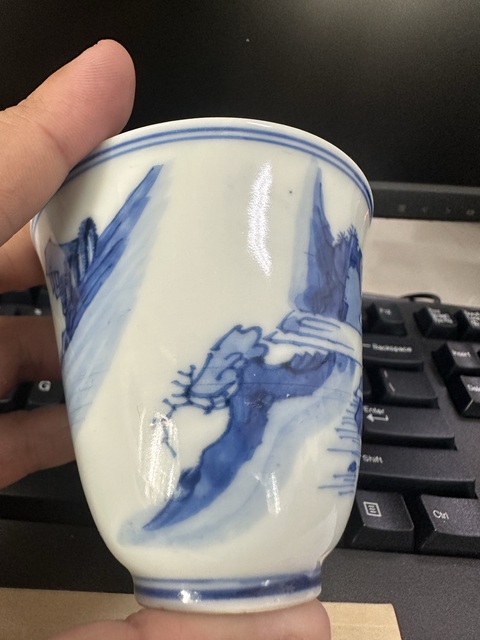 古玩陶瓷人物紋青花鈴鐺杯拍賣,當前價格19888元
