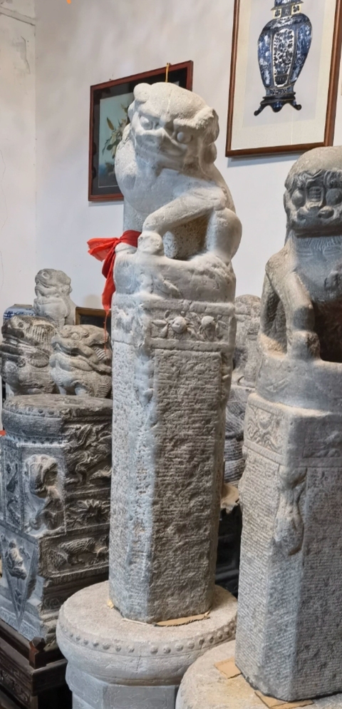 古玩雜項拴馬樁真品鑒賞圖