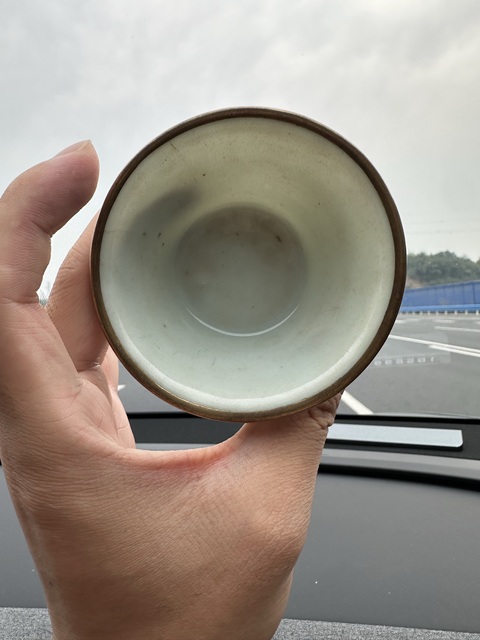古玩陶瓷明末清初白釉杯真品鑒賞圖