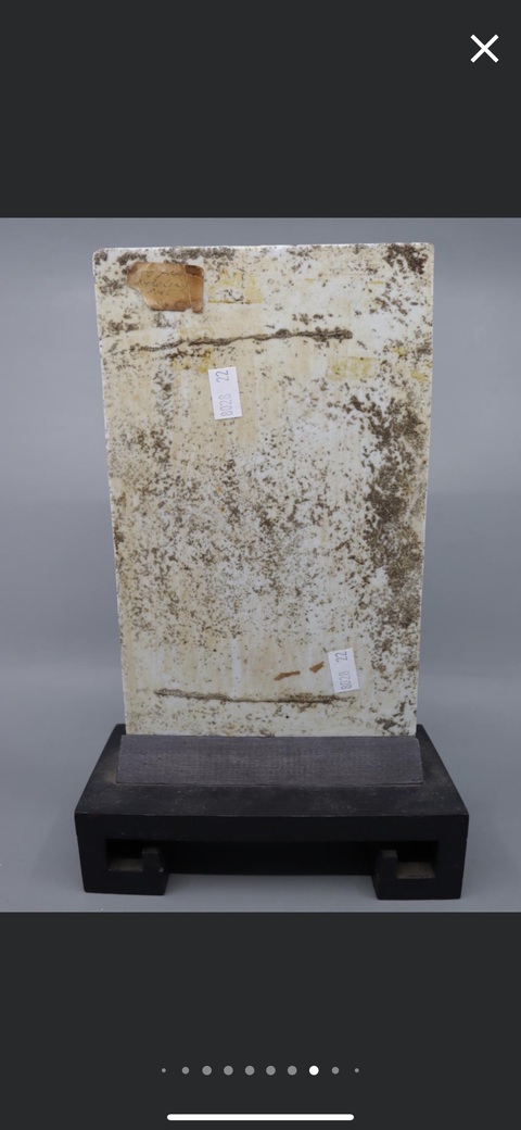古玩陶瓷淺絳彩曹國舅鐵拐李瓷板畫真品鑒賞圖