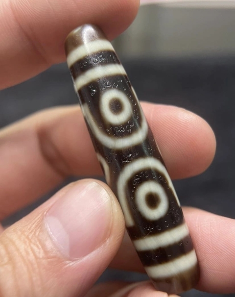 古玩玉器金剛六眼天珠拍賣,當前價格900元