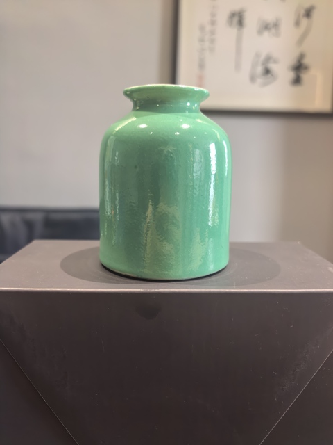 古玩陶瓷晚清松石綠釉水丞拍賣，當(dāng)前價(jià)格3888元
