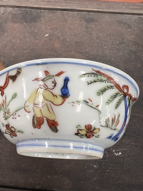 古玩陶瓷五彩人物故事碗真品鑒賞圖