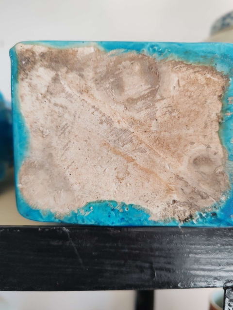 古玩陶瓷孔雀藍釉獅子塑像真品鑒賞圖