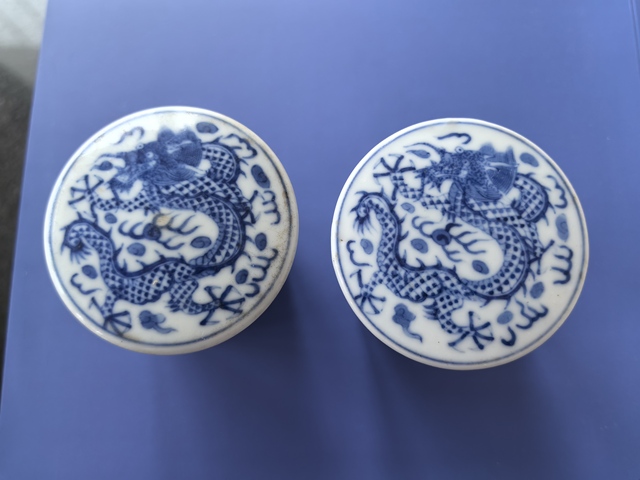 古玩陶瓷青花軸頭真品鑒賞圖