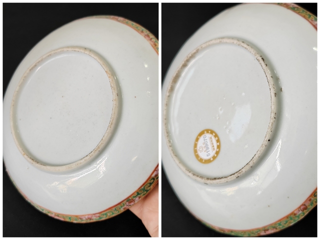 古玩陶瓷咸豐廣彩盤一對·全品拍賣,當前價格1088元