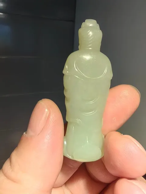 古玩玉器和田玉雕“觀音”造像真品鑒賞圖