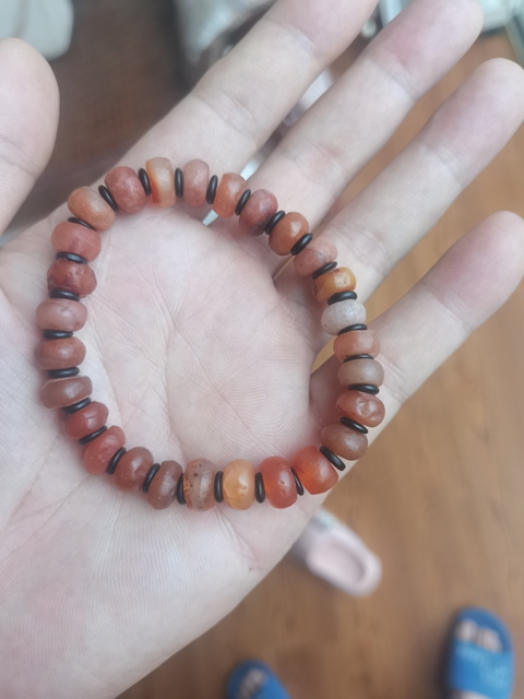 古玩玉器瑪瑙手鏈真品鑒賞圖