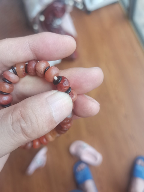 古玩玉器瑪瑙手鏈真品鑒賞圖