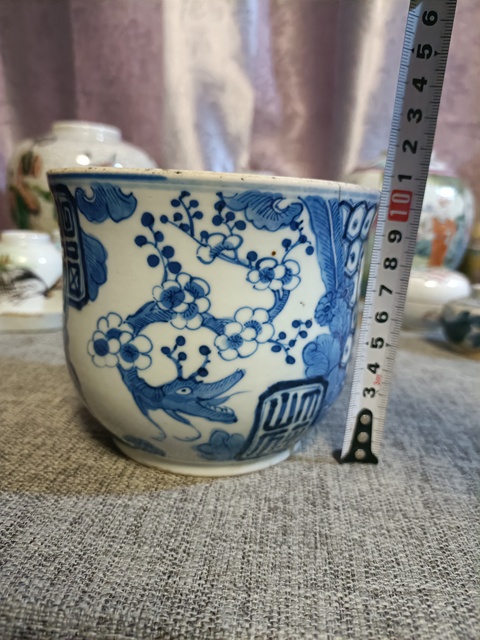 古玩陶瓷青花梅花紋杯真品鑒賞圖