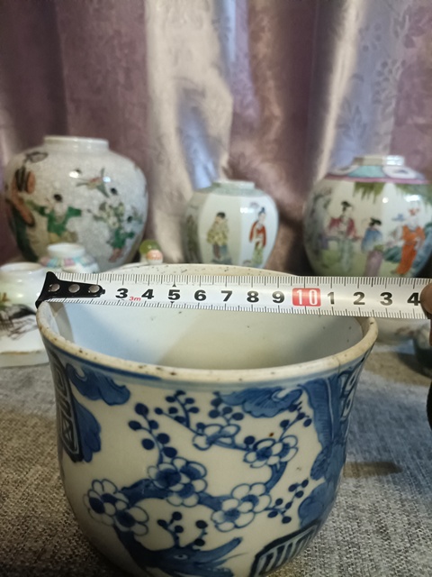 古玩陶瓷青花梅花紋杯真品鑒賞圖