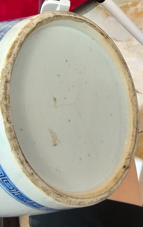 古玩陶瓷青花鳳傳花卉紋瓶真品鑒賞圖
