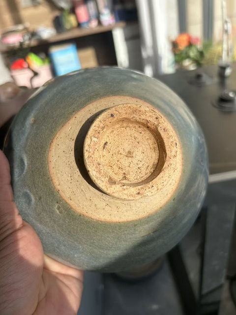 古玩陶瓷金元鈞窯天藍釉大碗(斗笠型)拍賣,當前價格4116元