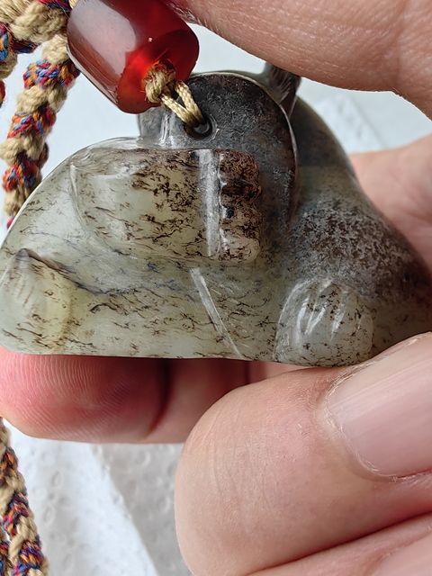 古玩玉器仿古做舊瑞獸擺件真品鑒賞圖