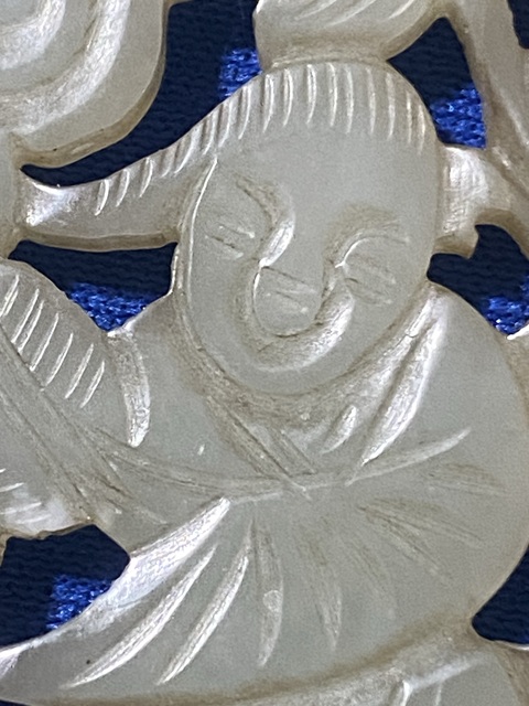 古玩玉器白玉和合二仙真品鑒賞圖