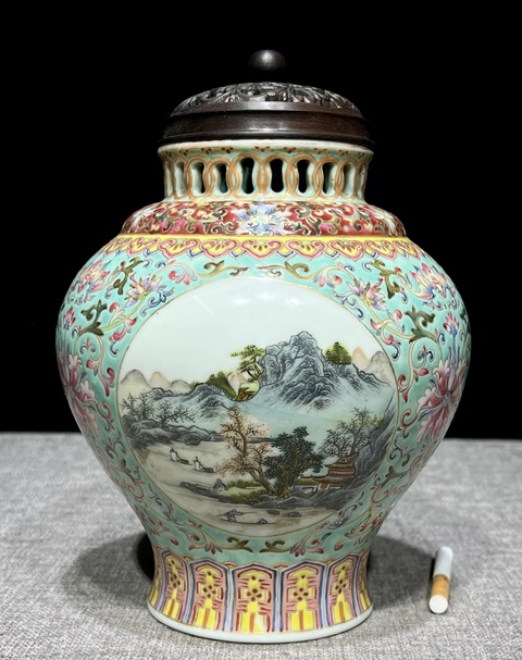 古玩陶瓷民國 鏤空罐真品鑒賞圖