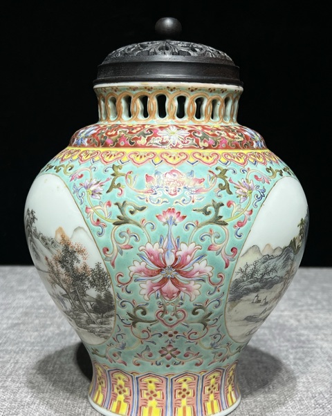 古玩陶瓷民國 鏤空罐真品鑒賞圖