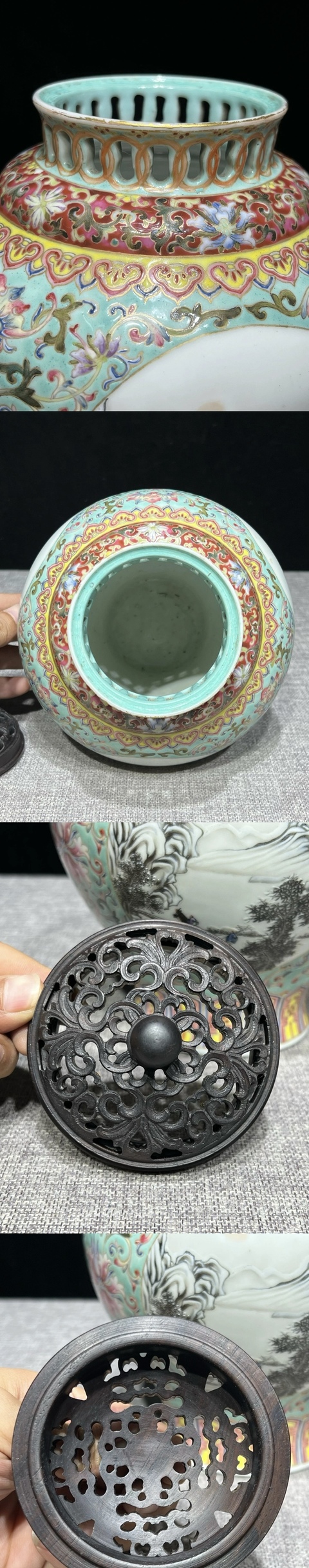 古玩陶瓷民國 鏤空罐真品鑒賞圖