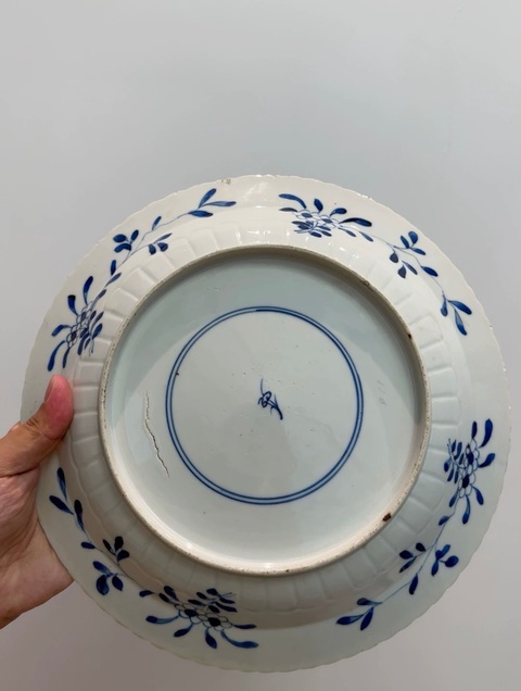 古玩陶瓷魚藻紋青花盤真品鑒賞圖