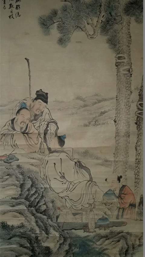 古玩字畫(huà)三賢真品鑒賞圖