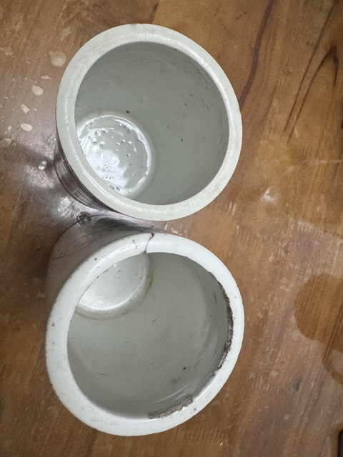 古玩陶瓷青花山水亭臺樓閣人物紋筆筒真品鑒賞圖