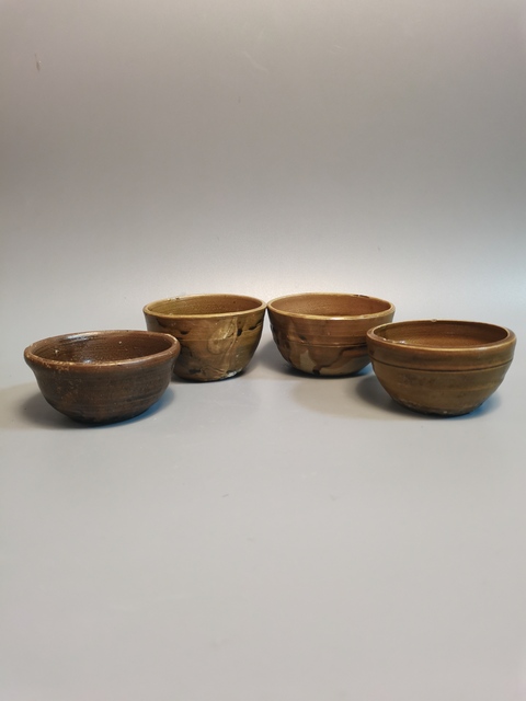 古玩陶瓷清代褐釉杯真品鑒賞圖
