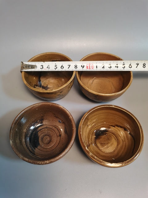 古玩陶瓷清代褐釉杯真品鑒賞圖