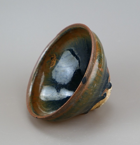 古玩陶瓷精品:南宋建窯金兔毫深腹束口盞(高級茶器)拍賣,當前價格177元