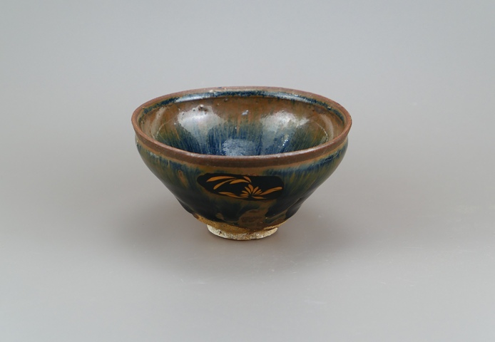 古玩陶瓷精品:南宋建窯金兔毫深腹束口盞(高級茶器)拍賣,當前價格177元