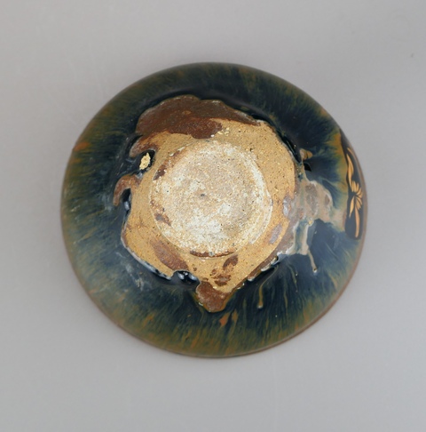 古玩陶瓷精品:南宋建窯金兔毫深腹束口盞(高級茶器)拍賣,當前價格177元