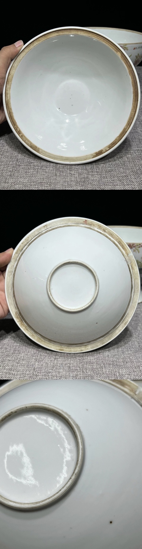古玩陶瓷清晚期 汪友棠繪淺絳暖鍋真品鑒賞圖