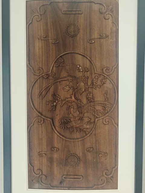 古玩雜項雕花木板真品鑒賞圖