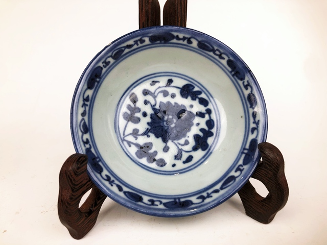 古玩陶瓷清中期·青花纏枝蓮洗(一對)拍賣,當前價格302元