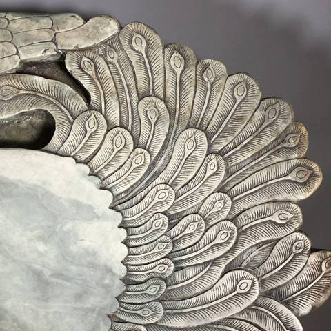 古玩雜項孔雀紋洮河硯真品鑒賞圖
