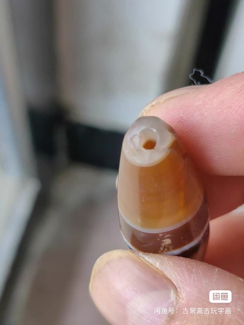 古玩玉器纏絲瑪瑙珠真品鑒賞圖