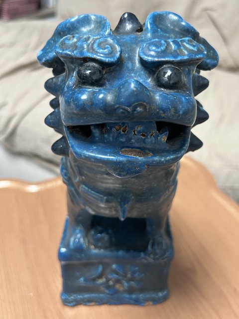 古玩陶瓷獅子擺件真品鑒賞圖
