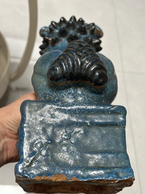 古玩陶瓷獅子擺件真品鑒賞圖