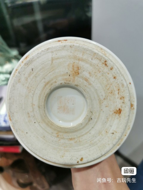 古玩陶瓷粉彩花觚真品鑒賞圖