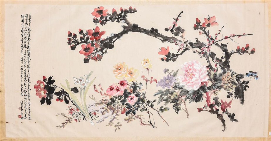 古玩字畫十分春色圖真品鑒賞圖