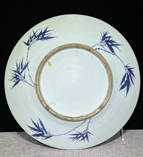古玩陶瓷青花鳳穿牡丹圖盤真品鑒賞圖