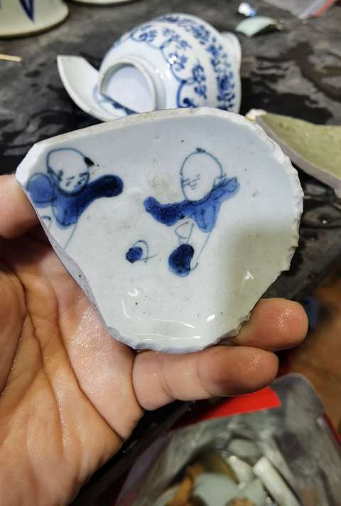古玩陶瓷明代.青花蹴鞠圖標本(古代足球))拍賣,當前價格0元