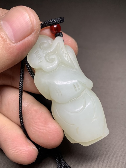 古玩玉器和田玉雕“如意童子”真品鑒賞圖
