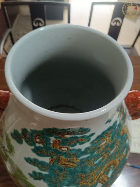 古玩陶瓷粉彩百鹿尊真品鑒賞圖
