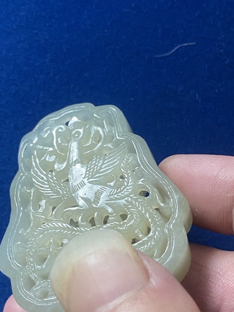 古玩玉器白玉鳳鳥香囊真品鑒賞圖